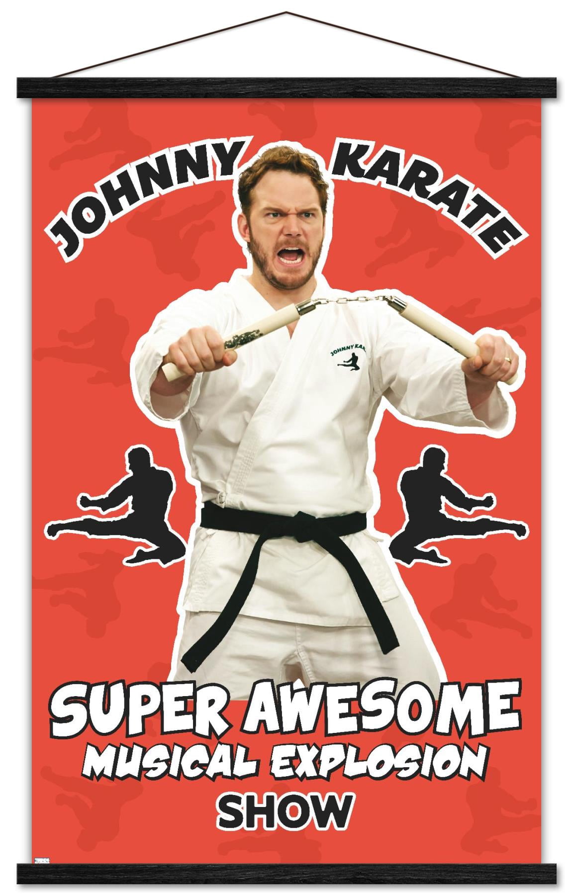 Parks and Recreation - Johnny Karate Wall Poster with Magnetic Frame, 22.375" x 34"