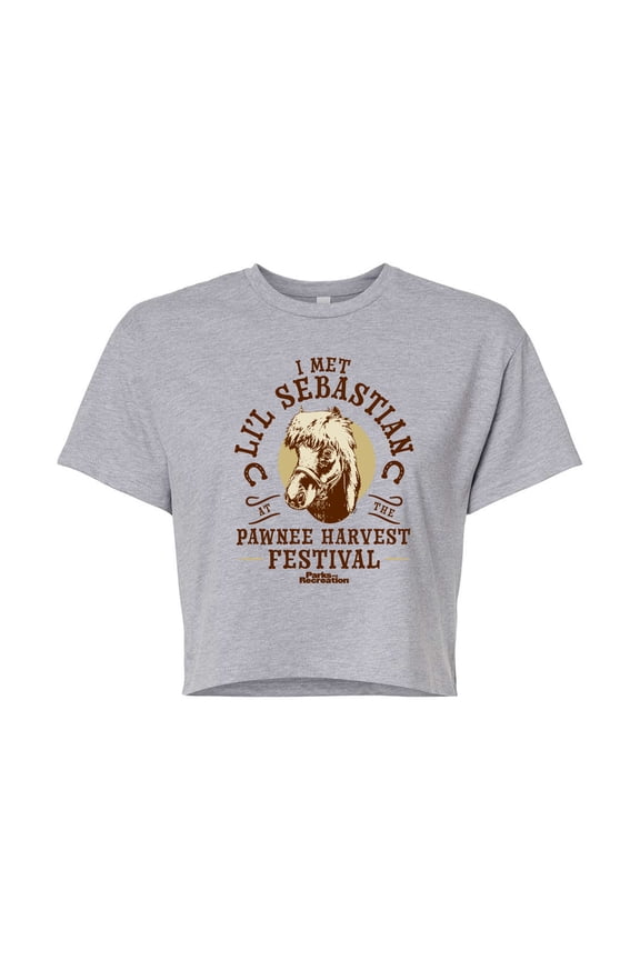 Parks and Recreation - Lil Sebastian - Juniors Cropped Cotton Blend T-Shirt
