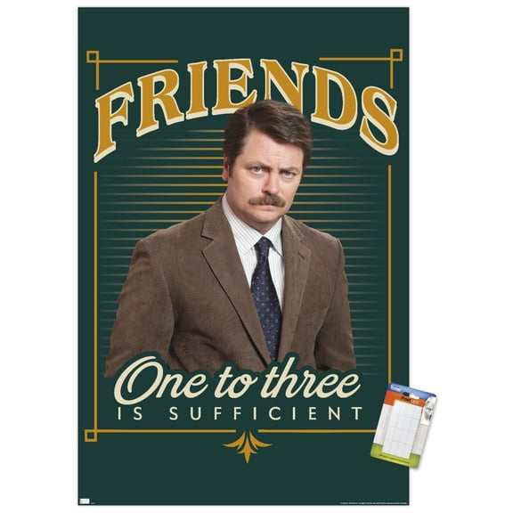 Parks and Recreation - Ron Swanson Friends Wall Poster, 22.375" x 34"