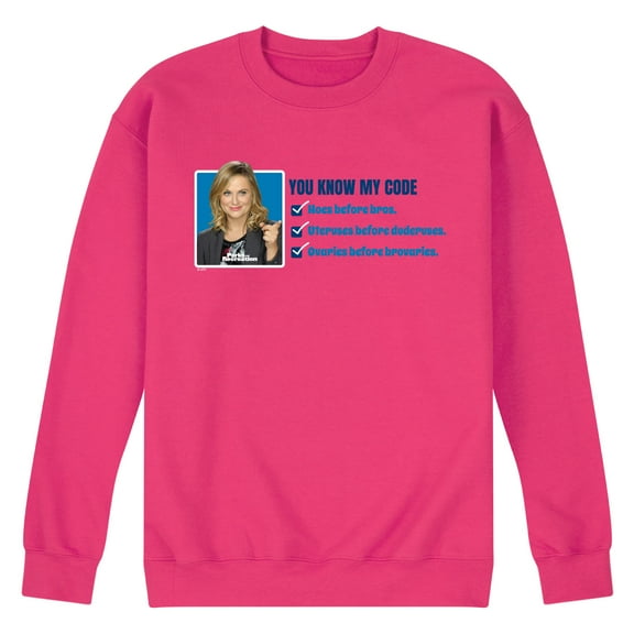 Parks and Recreation - You Know My Code - Men's Crew Neck Fleece Pullover