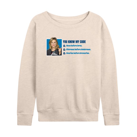Parks and Recreation - You Know My Code - Women's Lightweight French Terry Long Sleeve Shirt