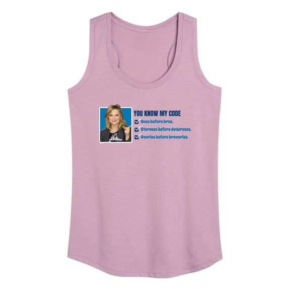 Parks and Recreation - You Know My Code - Women's Racerback Tank Top