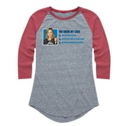 Parks and Recreation - You Know My Code - Women's Raglan Graphic T-Shirt