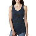 thumbnail image 1 of Parks and Recreations Give Me All The Bacon and Eggs Pop Ladies Racerback Tank Top, Navy, Small, 1 of 3