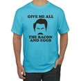 thumbnail image 1 of Parks and Recreations Give Me All The Bacon and Eggs Pop Men's Graphic T-Shirt, Light Turquoise, 5XL, 1 of 3