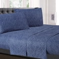 thumbnail image 1 of Parkview Blue Diamond Pattern 4-Piece 1500 Supreme Collection Sheet Set, 1 of 2