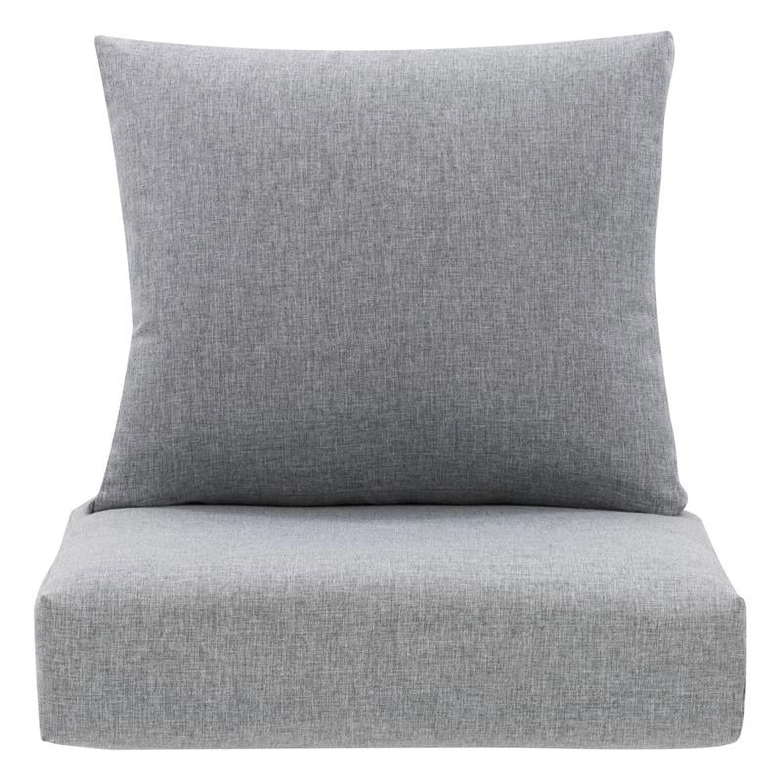 Parkview Gray Fabric Single Chair Set of 2 Replacement Patio Cushions