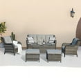 thumbnail image 1 of Parkwell Pocassy 6 Pieces Outdoor Wicker Conversation Sofa Set, Gray, 1 of 5