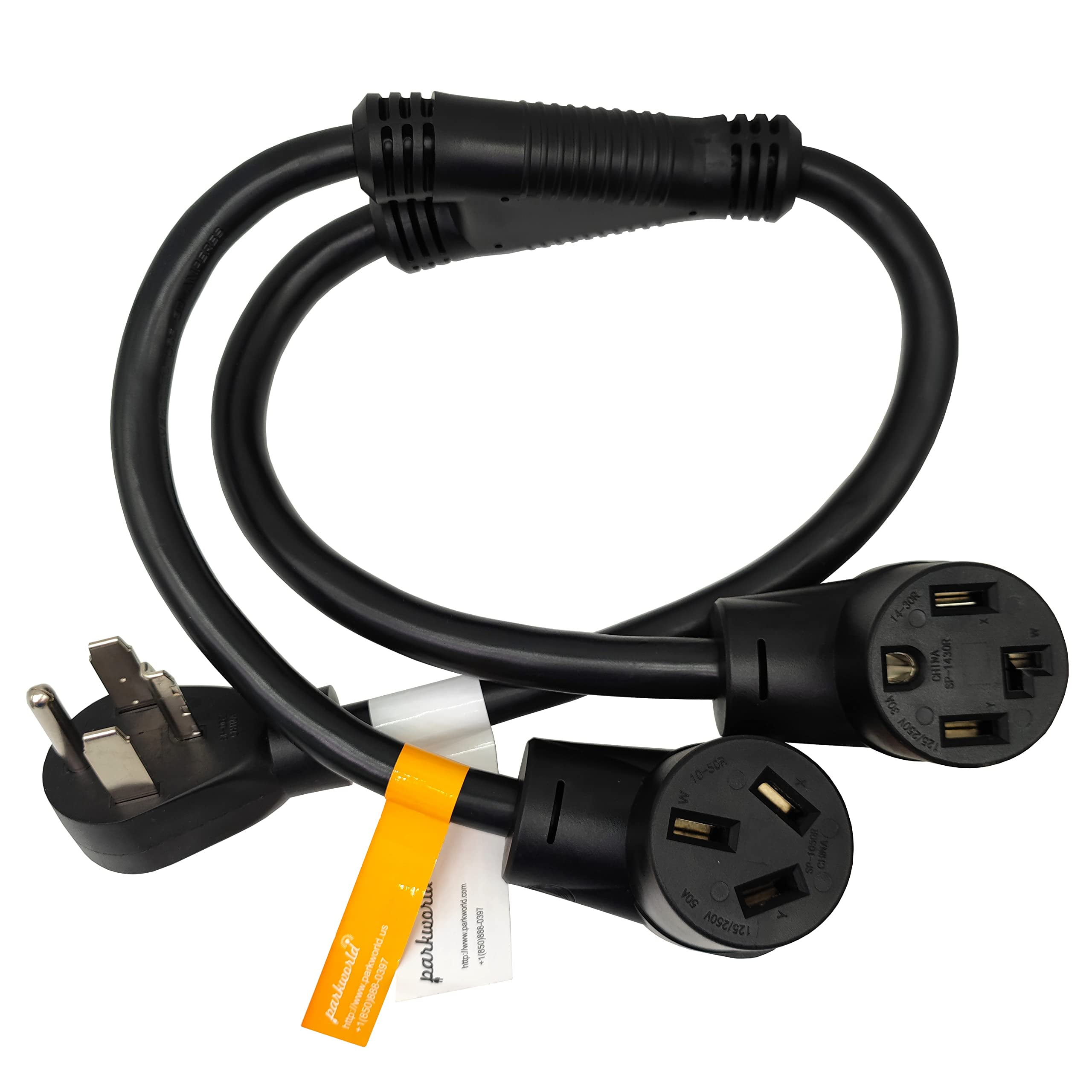 Parkworld 3' Cord Power Cable with 14-30P to 10-50R Splitter Cord ...