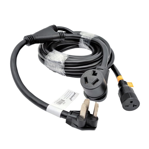 Parkworld 60066A Dryer Splitter, NEMA 10-30P Male Plug to 10-30R & 6-20R (T-Blade Also for 6-15) Female Receptacle, 6-20R to Splitter with 20FT Wire