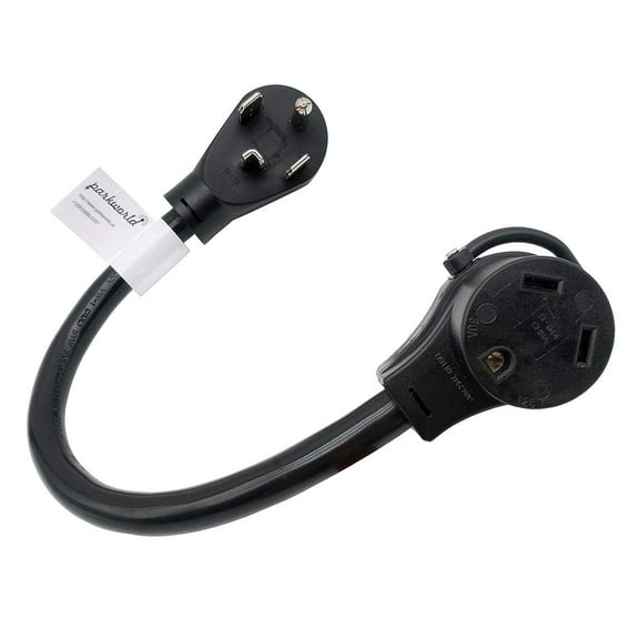 Parkworld 60486 AC Adapter Cord NEMA Dryer 14-30P to TT-30R RV 30A 125V 1.5FT