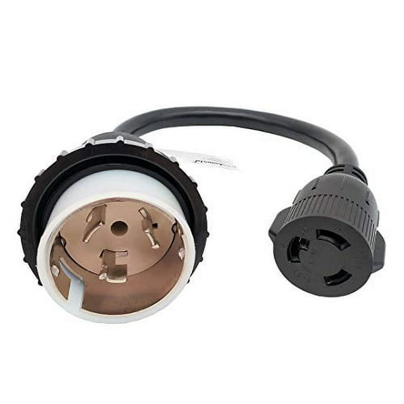 Parkworld 60837 AC Adapter Cord 50 Amp SS2-50P to L6-30R Connector Locking 30 Amp 250 Volt Female, 1.5FT