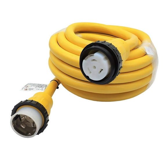 Parkworld 60943 Marine Shore Power Extension Cord 50 AMP SS2-50P to SS2-50R, Marine Shore Power Cord SS2-50 male to female 50A 125V/250V (36FT)