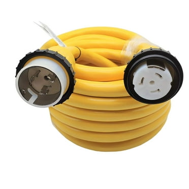 Parkworld 50 AMP Marine Shore Power Extension Cord – 50ft, SS2-50P To SS2-50R, 125V/250V, Yellow, Heavy Duty