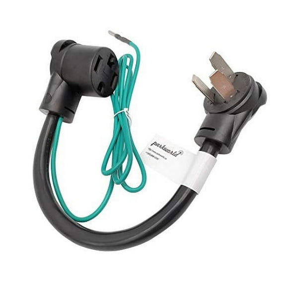 Parkworld 61025 Adapter Cord NEMA 10-50P Male to Dryer 14-30R Female, 30A, 125V/250V, 1.5FT