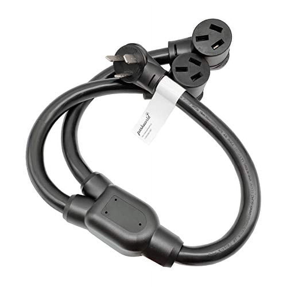 Parkworld 61056 NEMA 10-50 Splitter, Industrial Male Plug 10-50P to (2) 10-50R Female connectors, 3 feet