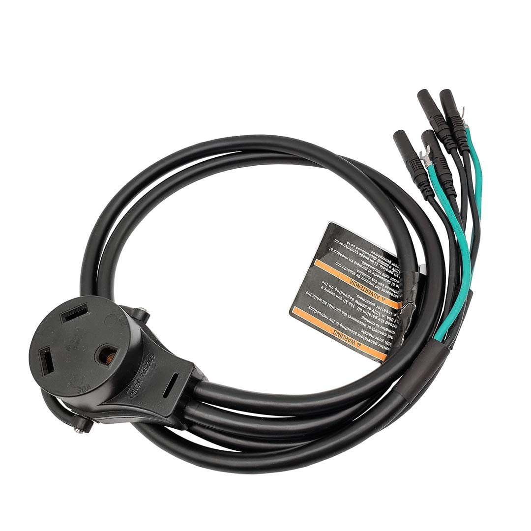 Parkworld 61094B Inverter Generator Parallel Kit Terminals with Cable to RV 30A TT-30R Female, 120V, 30A, 3FT
