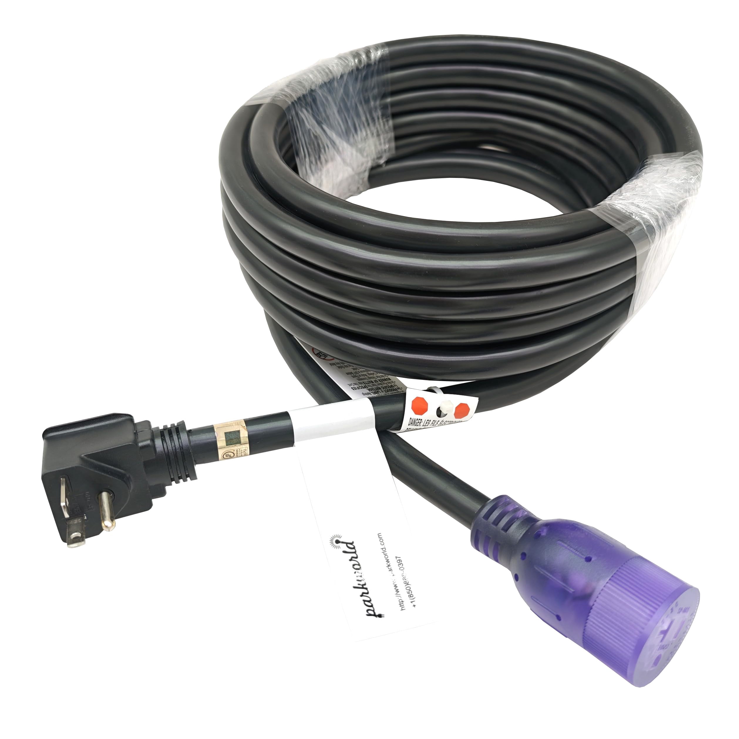 Parkworld 65269 NEMA 5-20 Extension Cord 5-20P to 5-20R (T Blade Female Also for 5-15R Adapter) 125V, 20A, 2500W (25FT)