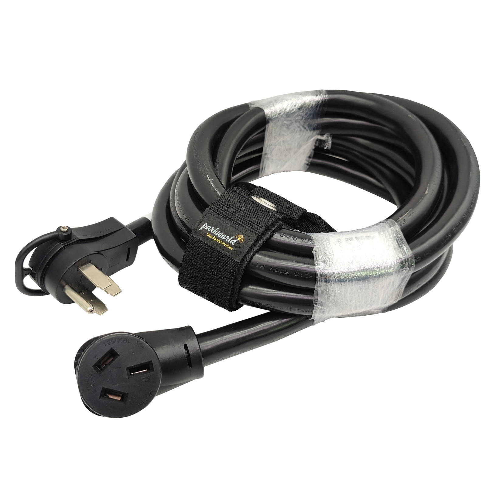 Parkworld 61438B RV to Dryer Adapter Cord RV Plug NEMA 14-50P to 10-50R Dryer Female, 50A, 250V (15FT)