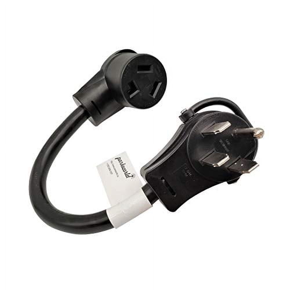 Parkworld 61445 RV to Dryer Adapter Cord RV Plug NEMA 14-50P to 10-30R Dryer Female, 30A, 250V, 12 inch
