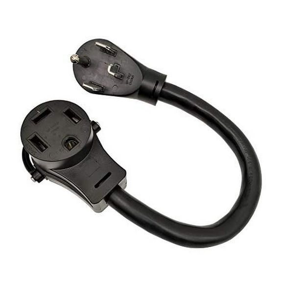 Parkworld 61735 Adapter Cord 4 Prong Dryer Plug 14-30P to 14-60R Welder Receptacle, NEMA 14-30 Dryer Male to NEMA 14-60R Welder Female, 30A, 125V/250V 1.5FT