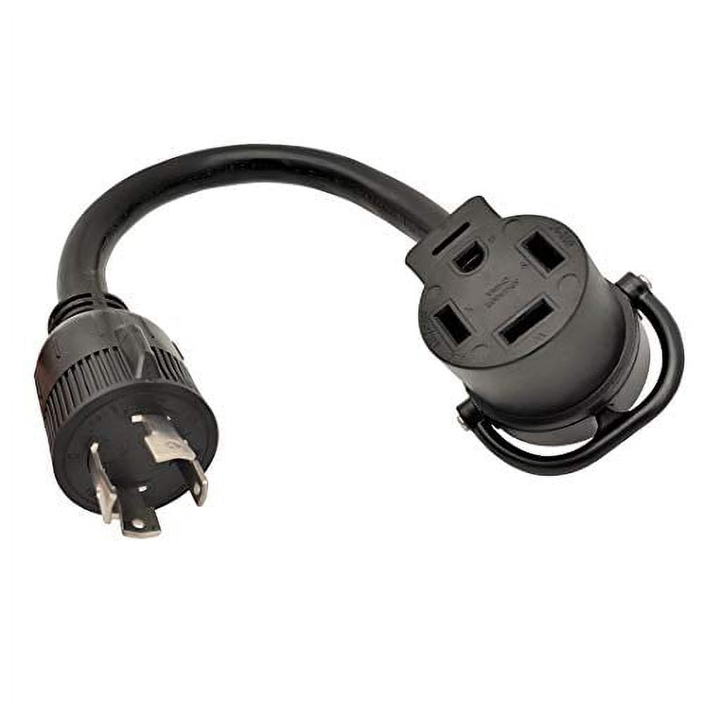 Parkworld 61827 Adapter Cord 4 Prong Plug Generator L14-30P to 14-60R Welder Receptacle, NEMA L14-30 Generator Male to NEMA 14-60R Welding Female, 30A, 125V/250V 1.5FT