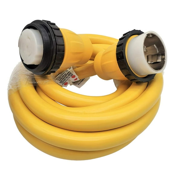 Parkworld 61865 Marine Shore Power Extension Cord 50 AMP SS1-50P to SS1-50R, Marine Shore Power Cord SS1-50 male to female 50A 125V (15FT)