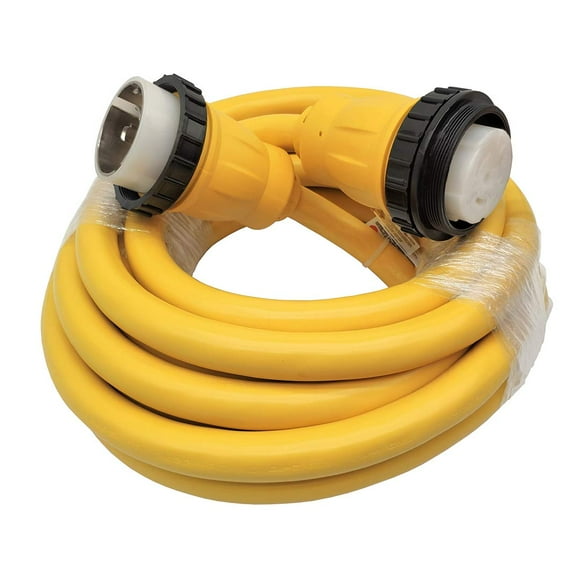 Parkworld 61872 Marine Shore Power Extension Cord 50 AMP SS1-50P to SS1-50R, Marine Shore Power Cord SS1-50 male to female 50A 125V (25FT)