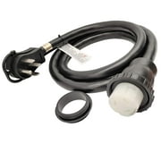 Parkworld 62404 RV 50A Shore Power Extension Cord Adapter, 50amp Camper Plug 14-50P to SS2-50R Marine Twist Lock Receptacle 7FT