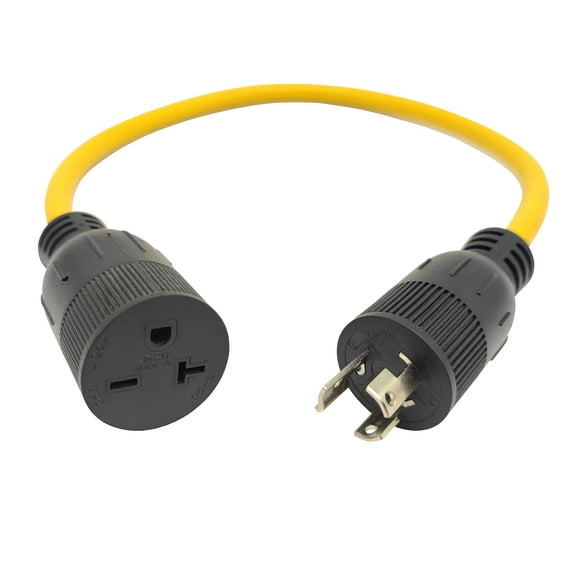 Parkworld 62633 Adapter Cord NEMA L6-15P 15AMP Plug to 20 AMP 6-20R (T-Blade 6-15R) Receptacle, 2FT