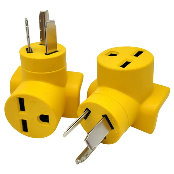 Parkworld 63005 Dryer 3 Prong Adapter NEMA 10-30P to 6-30R One Piece Compact Adapter, Output 30amp 250volt