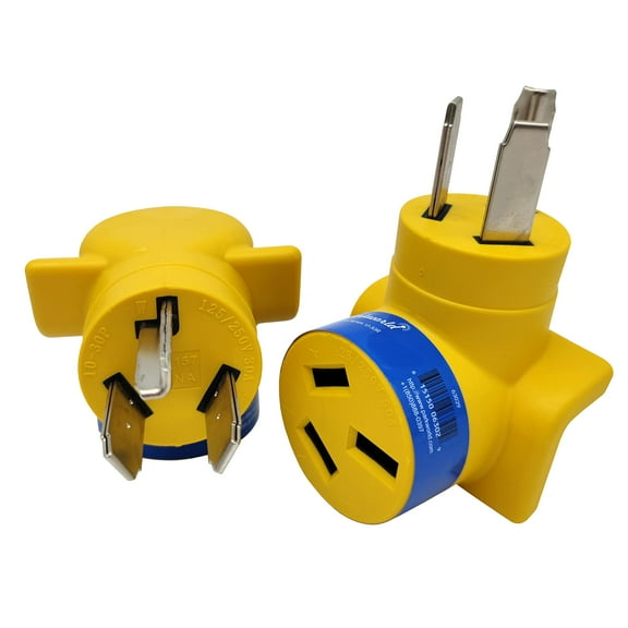 Parkworld 63029 NEMA 10-30P to 10-50R One Piece Compact Adapter Dryer to Stove Adaptor Output 30amp 250Volt