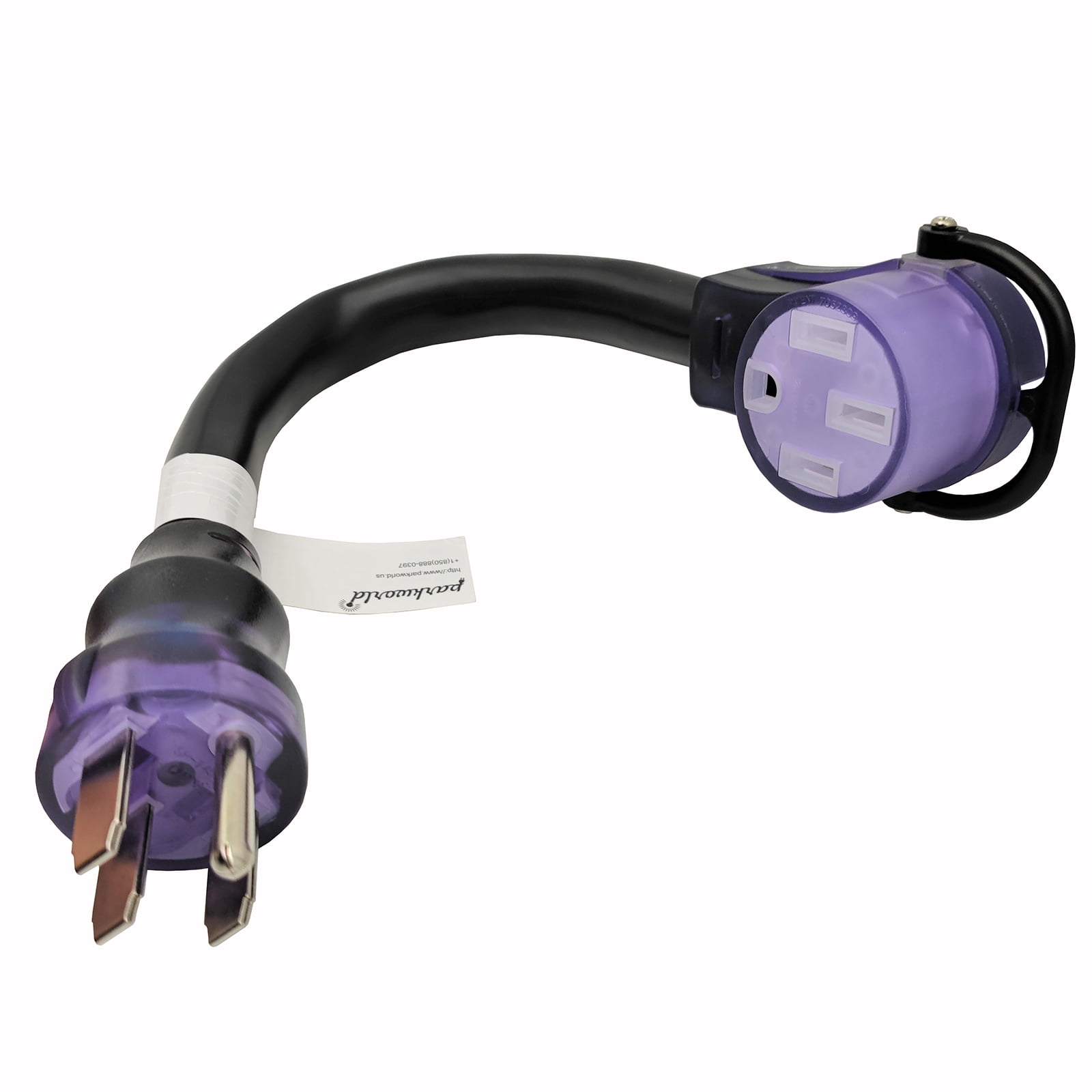 Parkworld 63036 RV 50A Extension Cord, NEMA 14-50 Extension Cord, NEMA 14-50P to 14-50R Straight Plug for Generator (1.5FT)