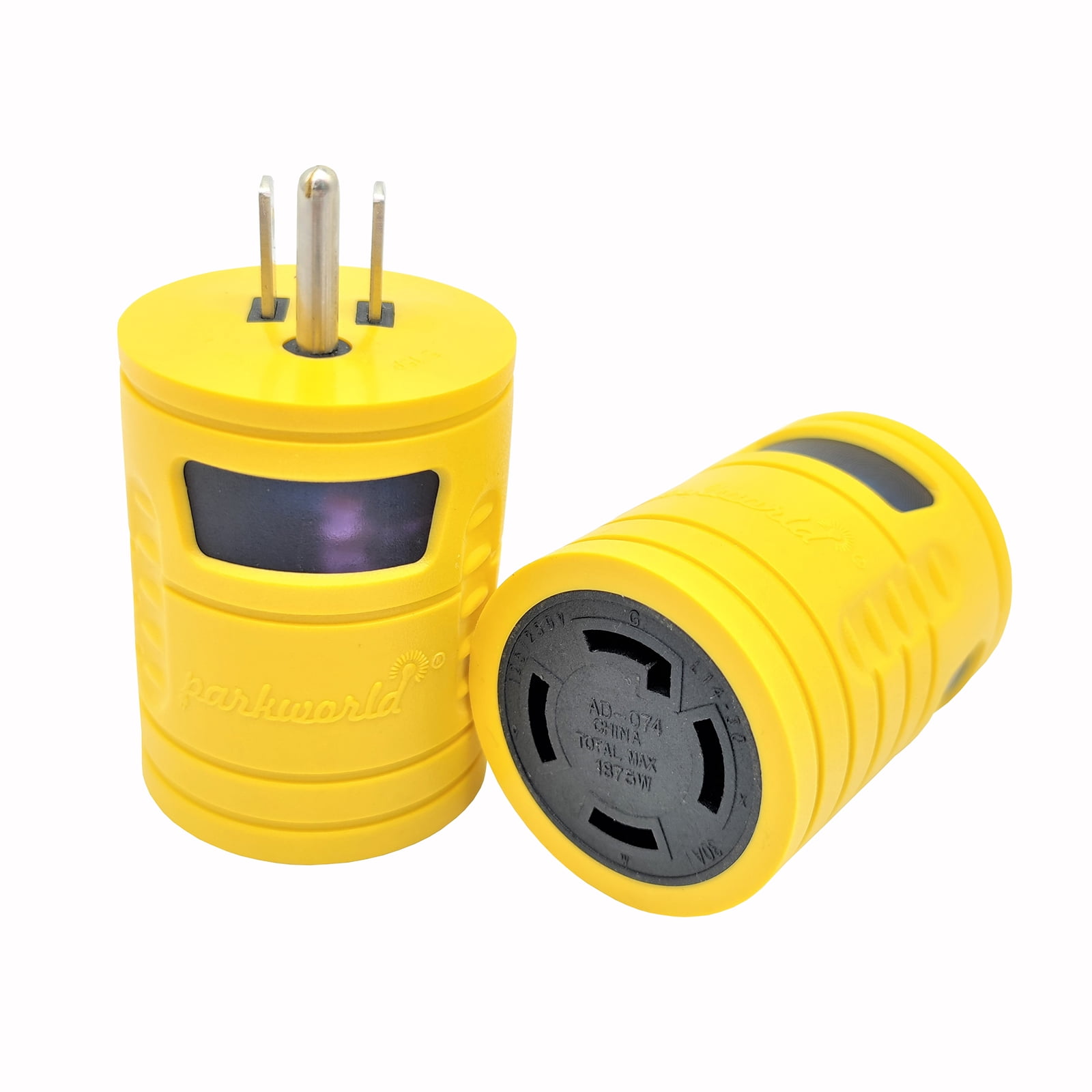 Parkworld 63104 Household Regular 15A Plug 5-15P to L14-30R Generator 4-Prong 30 AMP Locking Female 63104Y
