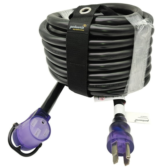 Parkworld 63401 RV 50A Extension Cord, NEMA 14-50 Extension Cord, NEMA 14-50P to 14-50R Straight Plug for Generator (50FT)