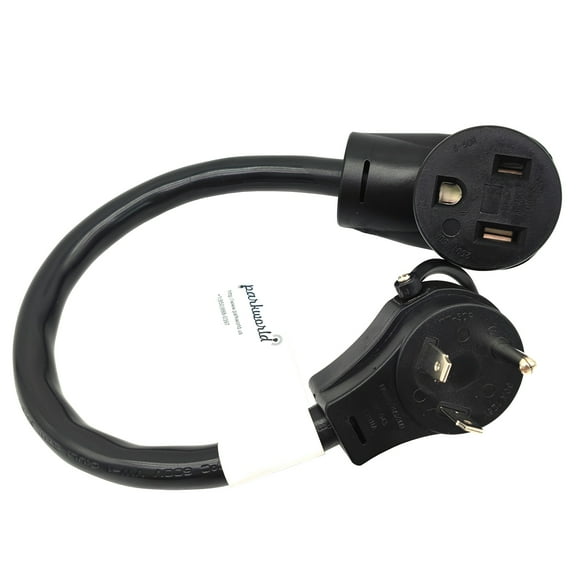 Parkworld 63500 RV 3-Prong 30A NEMA TT-30P Male to Welding 50 AMP 6-50R Female Adapter Cord 1.5 FT