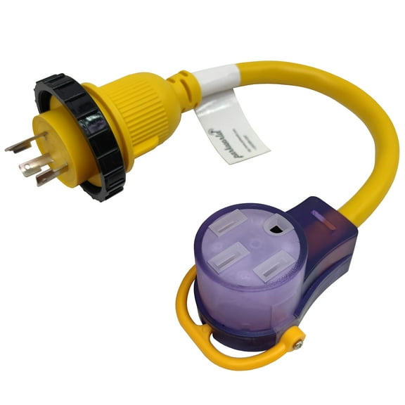 Parkworld 63630 Shore Power 30A to EV Adapter Cord NEMA L5-30P to 14-50R for Electrical Vehicle (ONLY for EV charger or Tesla UMC , NOT for RV ) 1.5FT