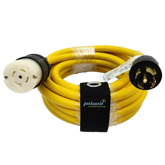 Parkworld 63685 NEMA L21-20 Extension Cord with SJTW (5) 12AWG, UL Listed (25FT)