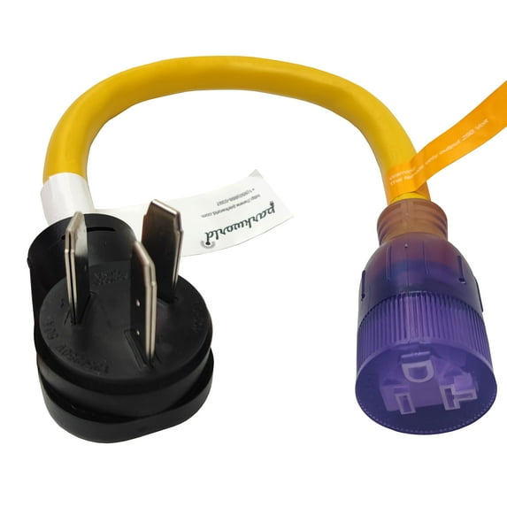 Parkworld 63869 Gas to Electrical Stove Power Convert Adapter Cord, Oven/Range/Stove 3-Prong 10-50P Male to Standard Home 5-20R Female (T-Blade 5-15R Household Outlet) Output 1250V, 18 inches
