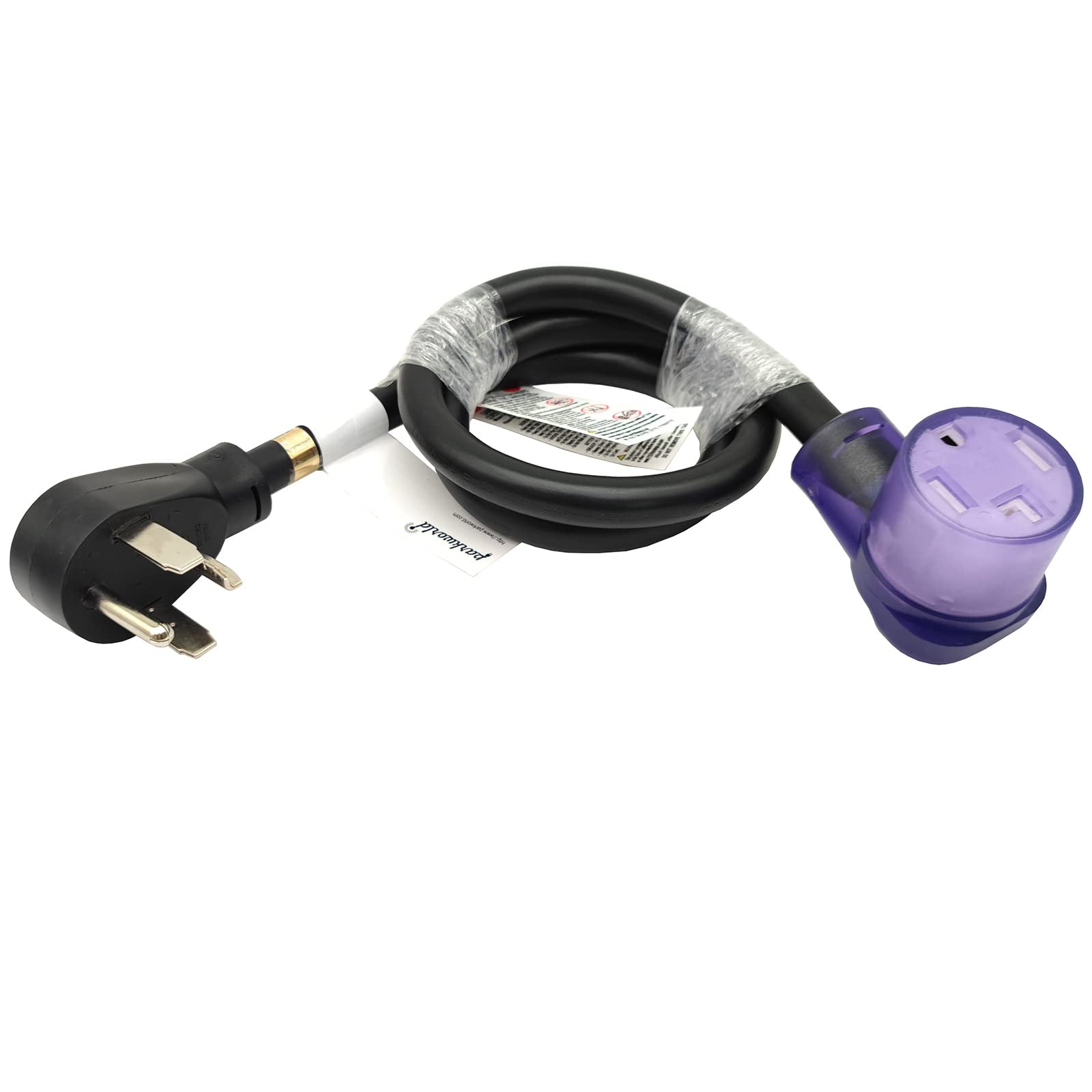 Parkworld 63999 Dryer 4 Prong Extension Cord, 14-30 Extension Cord, EV 14-30P to 14-30R, 30A, 125V/250V, 7500W UL Listed (4 Feet)