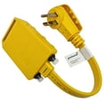 thumbnail image 1 of Parkworld 64668F RV 50A to 20A, 220v to 110v Flat Cord Adapter NEMA 14-50P Male 4-prong Plug with Handle to (4) 5-20R T-Blade Household 5-15R Four Outlets Female with Two of 20amp Circuit Breaker, 1 of 3