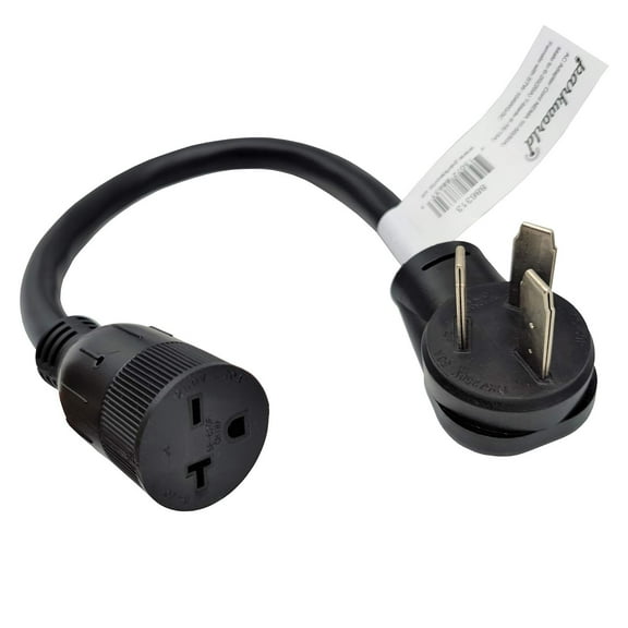 Parkworld 886313A Dryer 10-50 Plug Male to Kitchen 6-20 T-Blade (6-15R) Receptacle Female Adapter Cord (1.5FT)