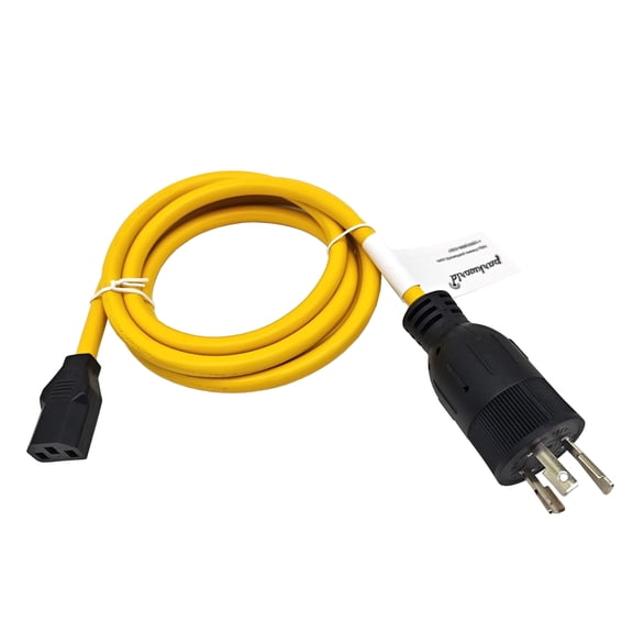 Parkworld 67607 Computer Power Cord NEMA L5-20P to IEC C13 , 16A, 125V, SJTW 14AWG/3C (6FT)