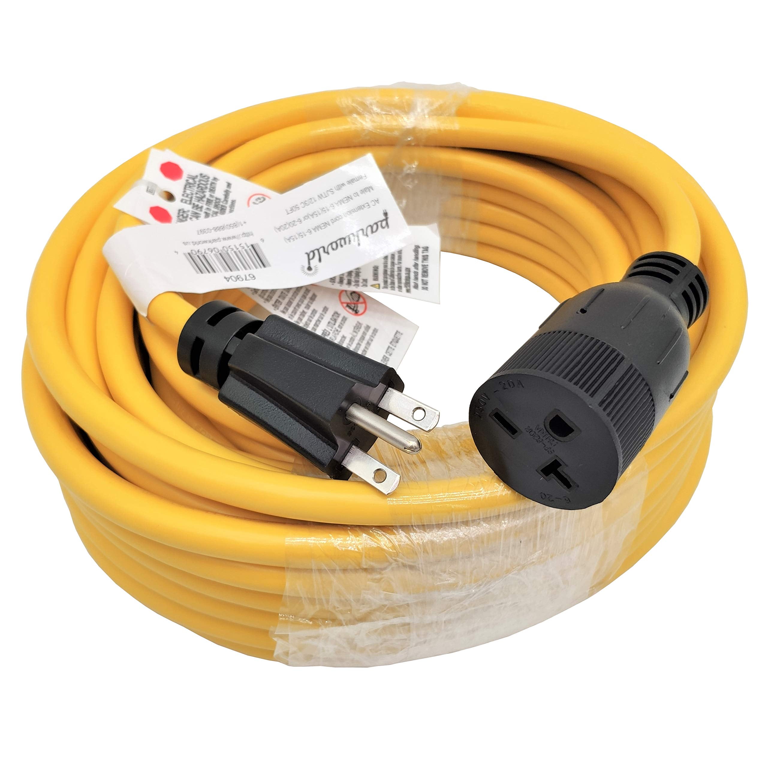 Parkworld 67904 NEMA 615 Extension Cord 615P to 615R (T Blade Female