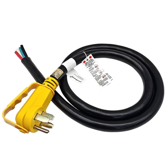 Parkworld 68130 RV / EV 50A Male Replacement 14-50P Power Cord, NEMA 14-50 Plug (6FT)
