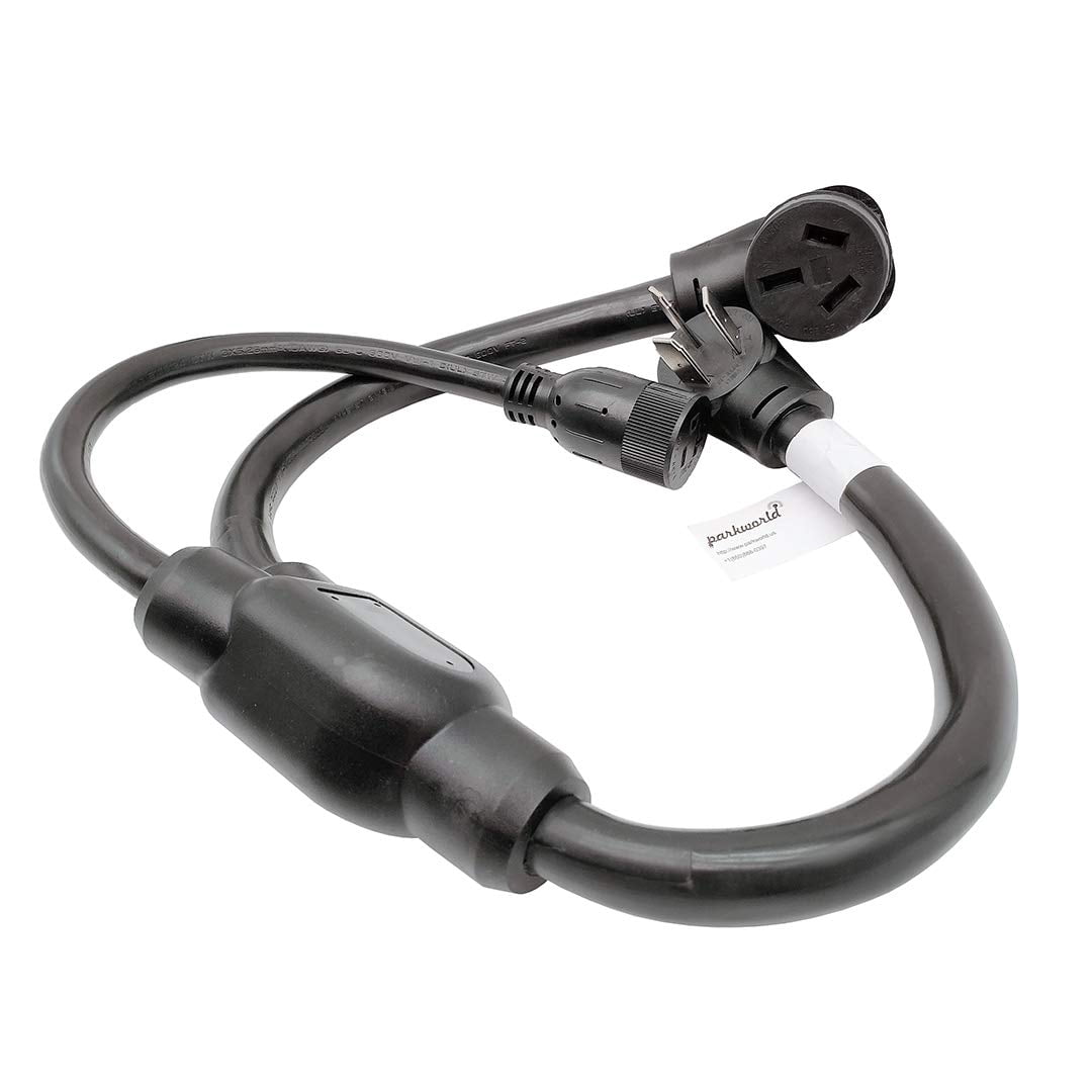 Parkworld 68871 NEMA 10-50 Splitter Cord, Industrial Male Plug 10-50P to 10-50R & 5-20R (T-Blade 5-15R) Female connectors, ONLY Output 250 Volt (3FT)