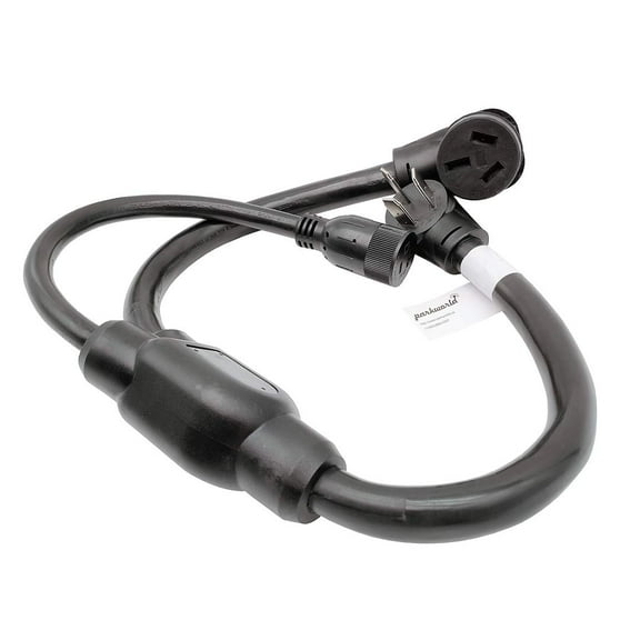 Parkworld 68871 NEMA 10-50 Splitter Cord, Industrial Male Plug 10-50P to 10-50R & 5-20R (T-Blade 5-15R) Female connectors, ONLY Output 250 Volt (3FT)