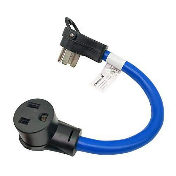 Parkworld 691883A RV 14-50 Male right angle with Handle to Welder 6-50R Female 40AMP Adapter cord (Right Angle 6-50R)