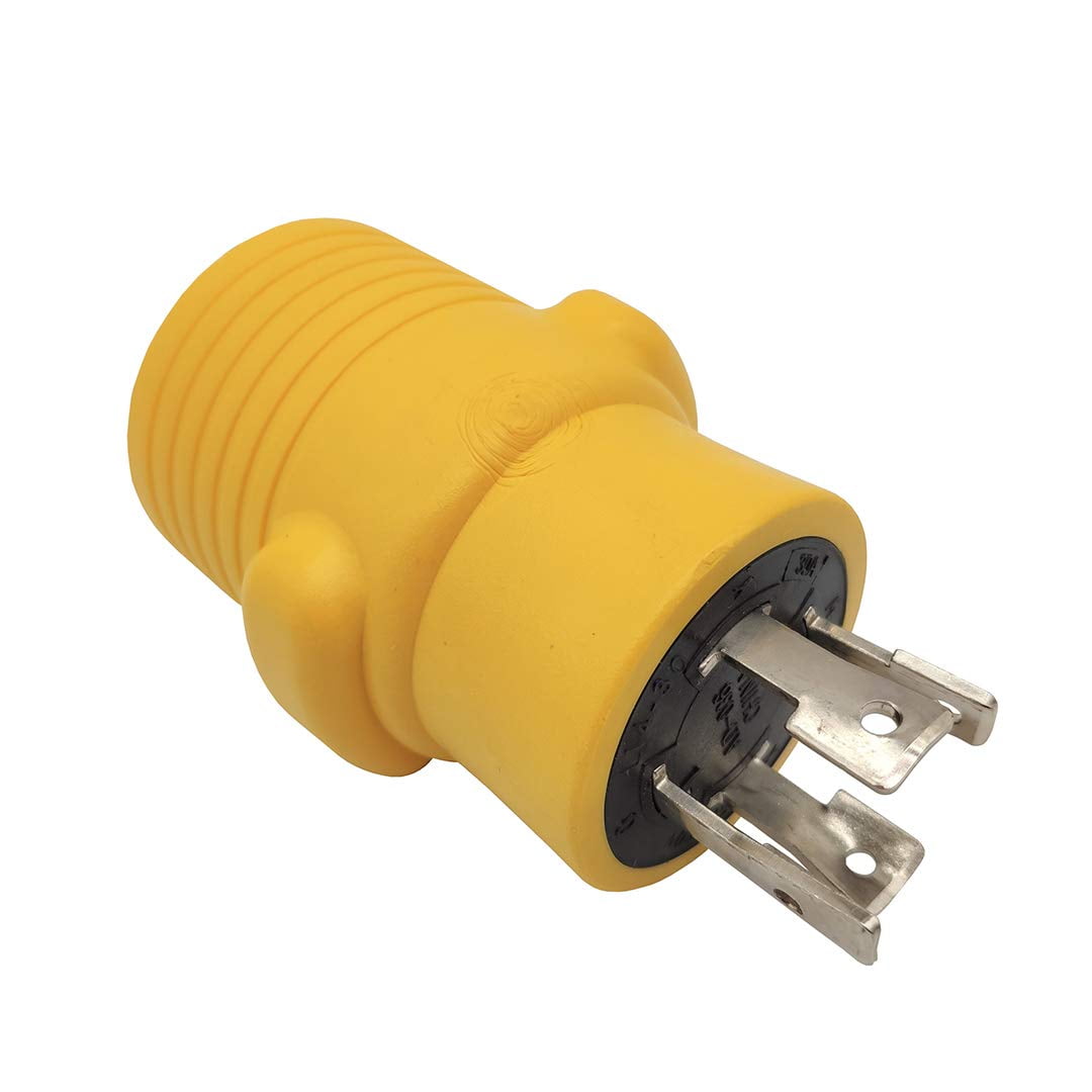 Parkworld 691944Y NEMA L14-30P to 14-50R Adapter, 4-Prong Generator Twist Lock 30A Plug to RV and EV 50A Receptacle