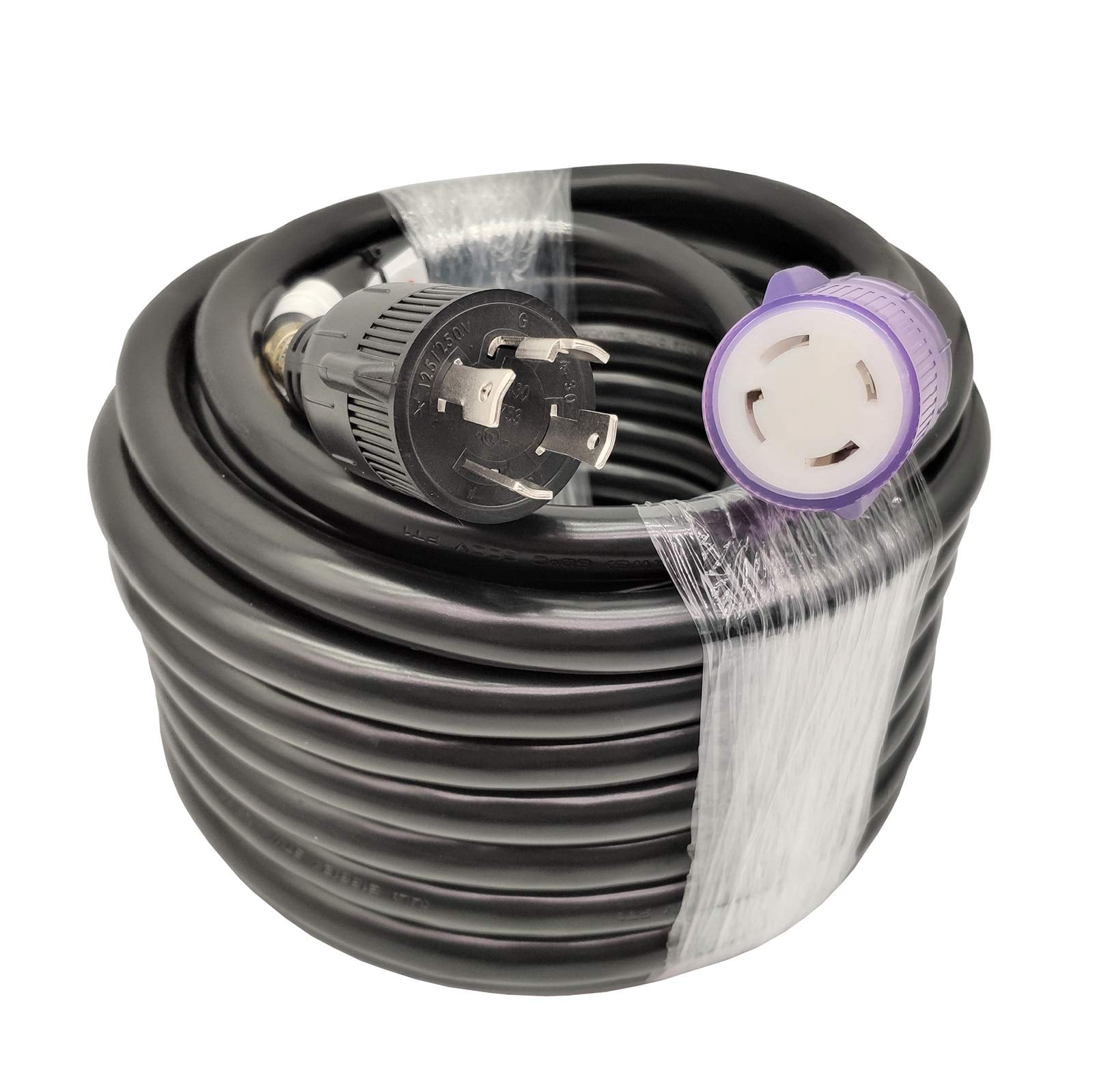 Parkworld 692293A Generator 30A 4 Prong NEMA L14-30 Extension Cord, L14-30P to L14-30R, UL Listed. (50 Feet)